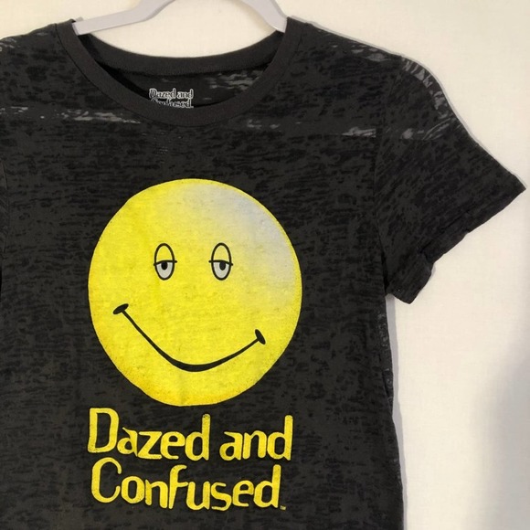 Dazed and Confused Smiley Face Burnout Tee Size Small - Picture 2 of 4
